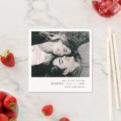 Eenvoudige foto thema bruiloft servet (Insitu)