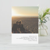 Eenvoudige foto thema bruiloft uitnodiging (Staand voorkant)