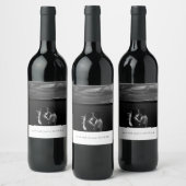 Eenvoudige foto thema bruiloft wijn etiket (Flessen)