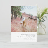 Eenvoudige foto thema repetitie diner uitnodiging (Staand voorkant)