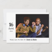 Eenvoudige foto trouwkaart save the date (Voorkant)