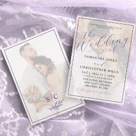 Eenvoudige Foto Typografie Overlay Bruiloft Kaart