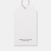 Eenvoudige foto typografie zwart wit Save the Date Cadeaulabel (Achterkant)