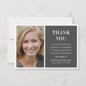 Eenvoudige foto Uitvaart Keepsake Bedankkaart (Voorkant)
