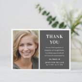 Eenvoudige foto Uitvaart Keepsake Bedankkaart (Staand voorkant)