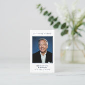 Eenvoudige foto Uitvaart Memorial Sympathie Gebed  Visitekaartje (Staand voorkant)