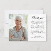 Eenvoudige foto Uw bericht Uitvaart Dank u kaart (Voorkant)