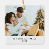 Eenvoudige foto vakantie Ornament (Voorkant)