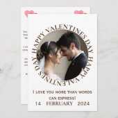 Eenvoudige foto Valentijnsdag Kaart (Voorkant / Achterkant)