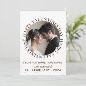 Eenvoudige foto Valentijnsdag Kaart (Staand voorkant)