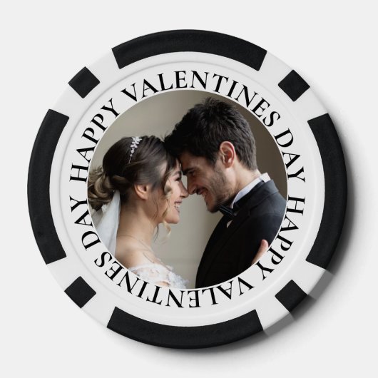 Eenvoudige foto Valentijnsdag Poker Chips (Achterkant)