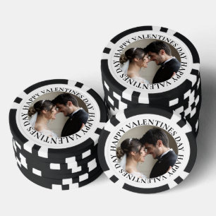 Eenvoudige foto Valentijnsdag Poker Chips