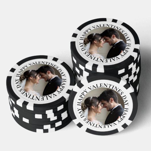Eenvoudige foto Valentijnsdag Poker Chips (Opstapeling)