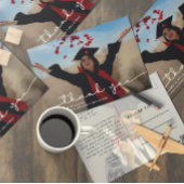 Eenvoudige foto van Afstuderen Hartelijk dank Briefkaart