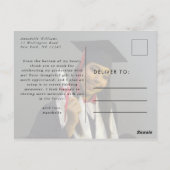 Eenvoudige foto van Afstuderen Hartelijk dank Briefkaart (Achterkant)