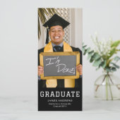 Eenvoudige foto van Afstuderen Modern Stijlvol Afs Kaart (Staand voorkant)