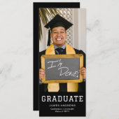 Eenvoudige foto van Afstuderen Modern Stijlvol Afs Kaart (Voorkant / Achterkant)