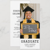 Eenvoudige foto van Afstuderen Modern Stijlvol Afs Kaart (Voorkant / Achterkant)