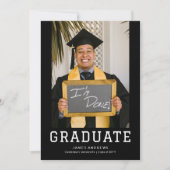 Eenvoudige foto van Afstuderen Modern Stijlvol Afs Kaart (Voorkant)