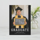 Eenvoudige foto van Afstuderen Modern Stijlvol Afs Kaart (Staand voorkant)