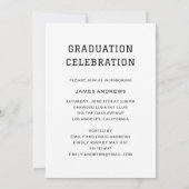 Eenvoudige foto van Afstuderen Modern Stijlvol Afs Kaart (Achterkant)