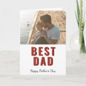 Eenvoudige foto van beste vader vaders dag kaart (Voorkant)