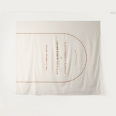 Eenvoudige foto van Boho Arch Ivory Wedding Wandkleed (Voorkant (horizontaal))