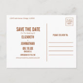Eenvoudige foto van Boho Typografie Save the Date Aankondigingskaart (Achterkant)