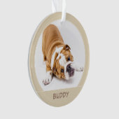 Eenvoudige foto van Dog Puppy Kerstmis Ornament (voorkant)