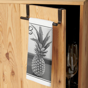 Eenvoudige foto van een ananas met een enkel Initi Theedoek