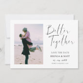 Eenvoudige foto van een betere combinatie save the date (Voorkant)