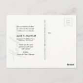 Eenvoudige foto van een modern meisje Geboortedank Briefkaart (Achterkant)