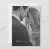 Eenvoudige foto van Elegant Black en White Save The Date (Voorkant)