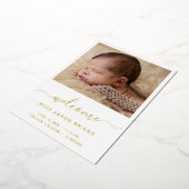 Eenvoudige foto van Elegant Gold Foil Aankondiging (Gedraaid)