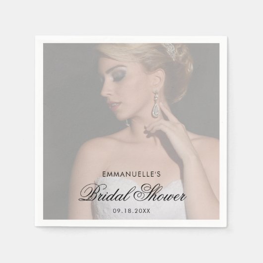 Eenvoudige foto van Elegant Modern Vrijgezellenfee Servet (Voorkant)