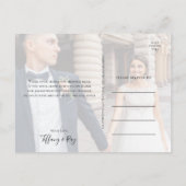 Eenvoudige foto van Elegant voor en achter Harteli Briefkaart (Achterkant)