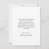 Eenvoudige foto van Elegant Wedding Bedankkaart (Achterkant)