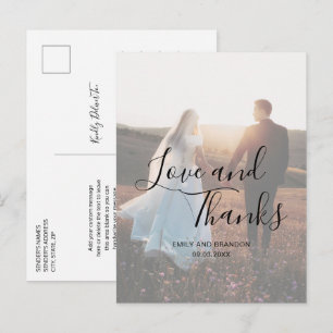 Eenvoudige foto van Elegant Wedding Briefkaart
