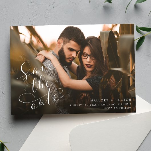 Eenvoudige foto van Elegant Wedding Save The Date