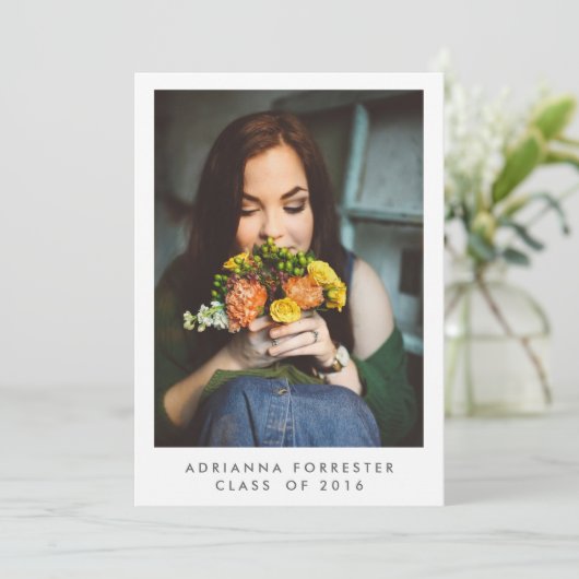Eenvoudige foto van GraduPartij Kaart (Staand voorkant)