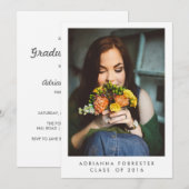 Eenvoudige foto van GraduPartij Kaart (Voorkant / Achterkant)