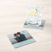 Eenvoudige foto van Label sparen de datum Kartonnen Onderzetters (Insitu)