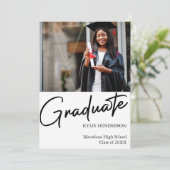 Eenvoudige foto van modern Afstuderen Aankondiging (Staand voorkant)