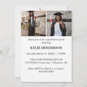 Eenvoudige foto van modern Afstuderen Aankondiging (Achterkant)