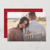 Eenvoudige foto van modern Prettige feestdagen scr (Voorkant / Achterkant)