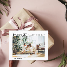 Eenvoudige foto van moderne familie | Fijne Valent Briefkaart