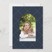 Eenvoudige foto van Navy Gray Aankondiging (Achterkant)