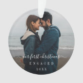 Eenvoudige foto van onze eerste kerst ornament (voorkant)