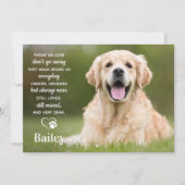 Eenvoudige foto van Pet Memorial Pet Loss Poem Cus Bedankkaart (Voorkant)