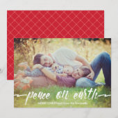 Eenvoudige foto van Typografie op aarde Feestdagenkaart (Voorkant / Achterkant)